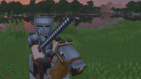 Riding on armored horse