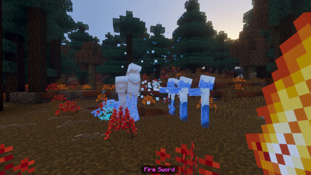 Fire sword and Ice mobs