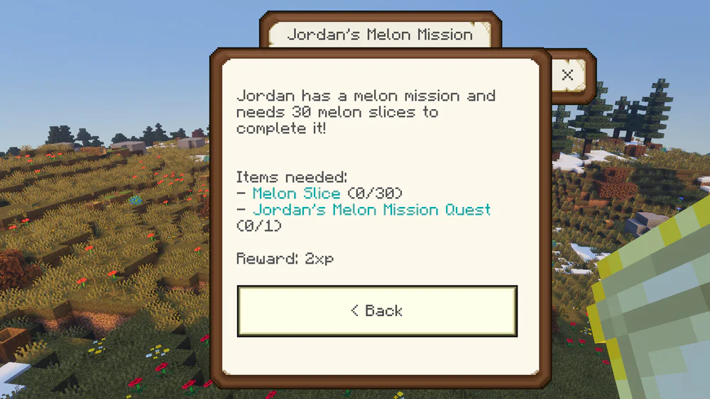 Mission screen