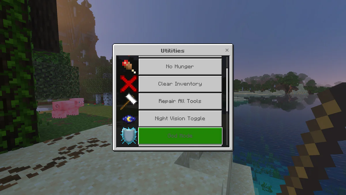 God Mode in cheat menu