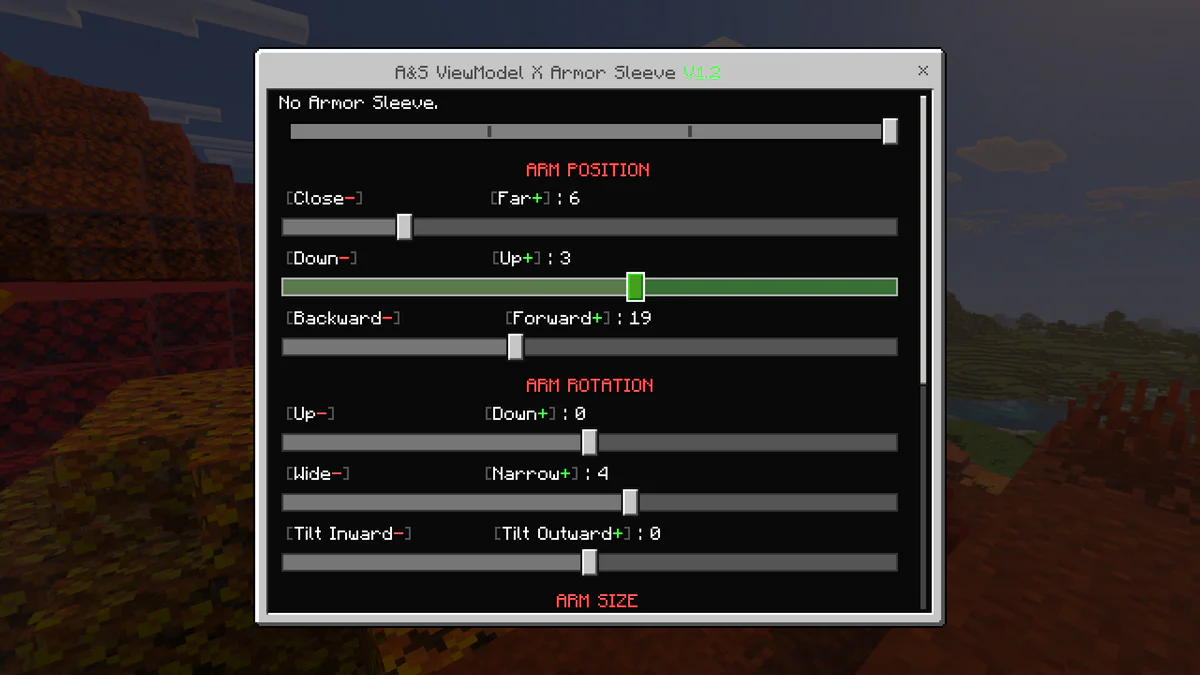 View Model Settings